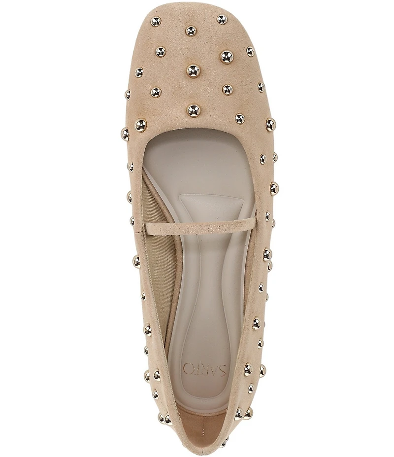 Sarto by Franco Sarto Teyana Studded Suede Mary Jane Flats