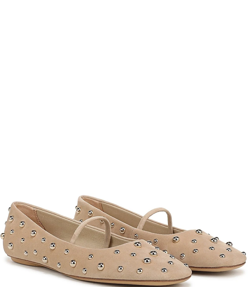 Sarto by Franco Sarto Teyana Studded Suede Mary Jane Flats