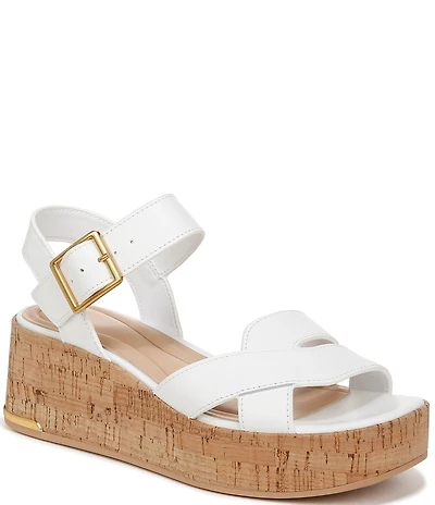 Sarto By Franco Sarto Tilly Leather Platform Cork Sandals