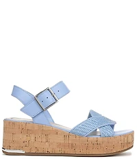 Sarto By Franco Sarto Tilly 4 Leather and Raffia Platform Sandals