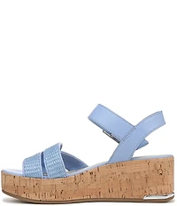 Sarto By Franco Sarto Tilly 4 Leather and Raffia Platform Sandals