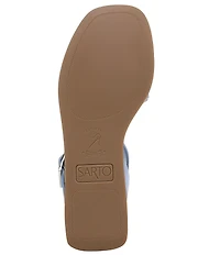 Sarto By Franco Sarto Tilly 4 Leather and Raffia Platform Sandals