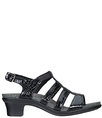 SAS Allegro Comfort Crocodile Embossed Leather Sandals