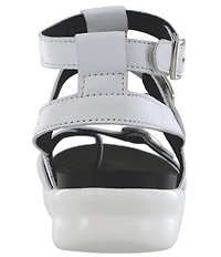 SAS Aria Leather Buckle Hardware Hook-and-Loop Gladiator Sandals