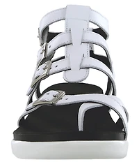 SAS Aria Leather Buckle Hardware Hook-and-Loop Gladiator Sandals