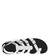 SAS Aria Leather Buckle Hardware Hook-and-Loop Gladiator Sandals
