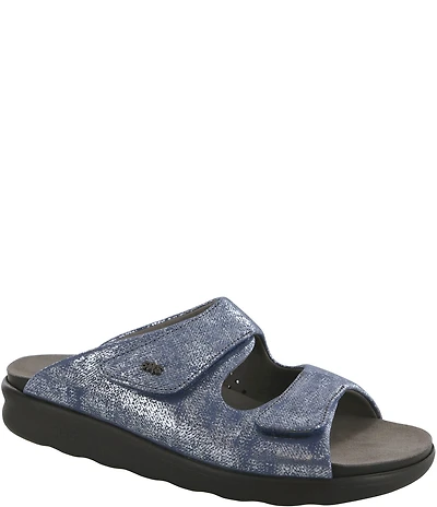 SAS Cozy Metallic Leather Slide Sandals