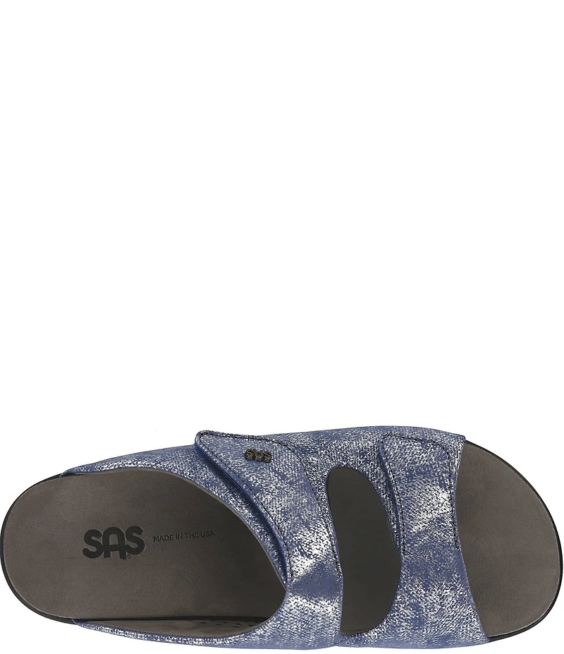 SAS Cozy Metallic Leather Slide Sandals