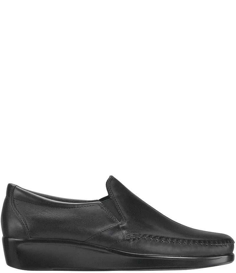SAS Dream Leather Slip On Wedge Loafers