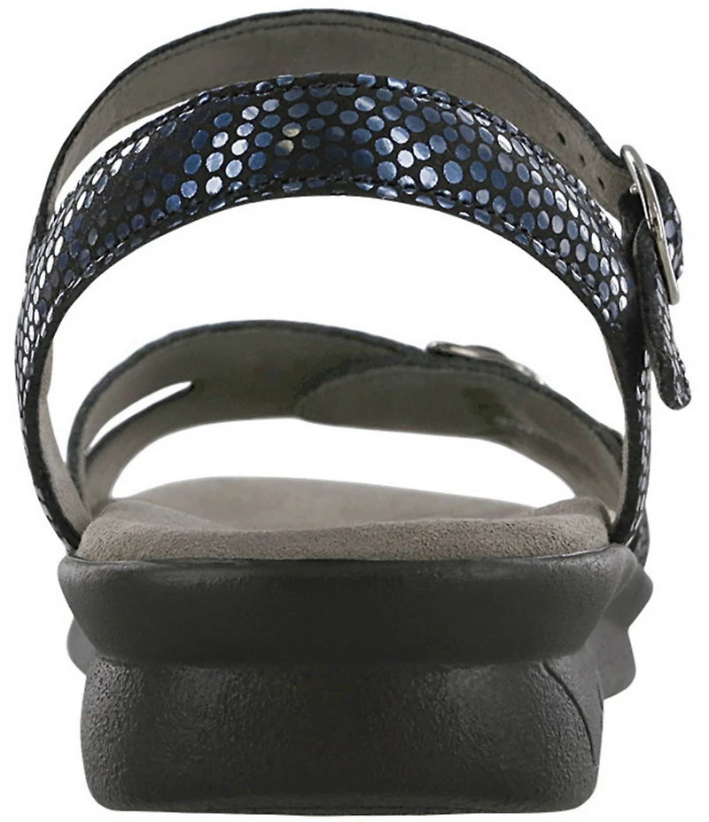 SAS Duo Shiny Dot Print Leather Sandals