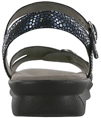 SAS Duo Shiny Dot Print Leather Sandals