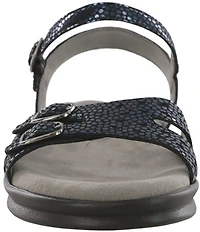 SAS Duo Shiny Dot Print Leather Sandals