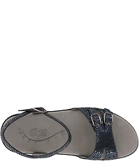 SAS Duo Shiny Dot Print Leather Sandals