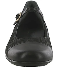 SAS Isabel Leather Kitten Heel Mary Jane Pumps