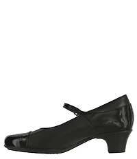 SAS Isabel Leather Patent Block Heel Mary Jane Pumps
