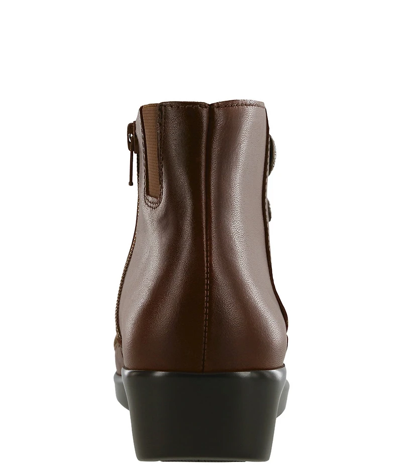 SAS Jade Leather Wedge Ankle Booties