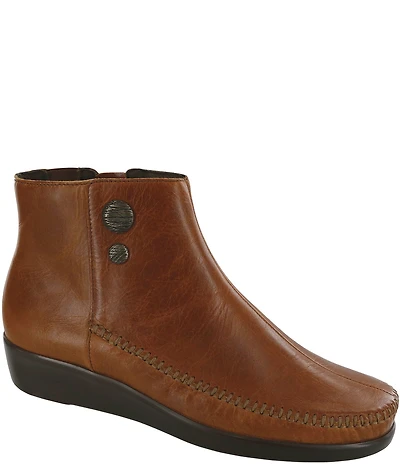 SAS Jade Leather Wedge Ankle Booties