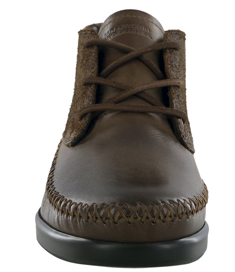 SAS Kich Nubuck Lace Up Ankle Wedge Booties