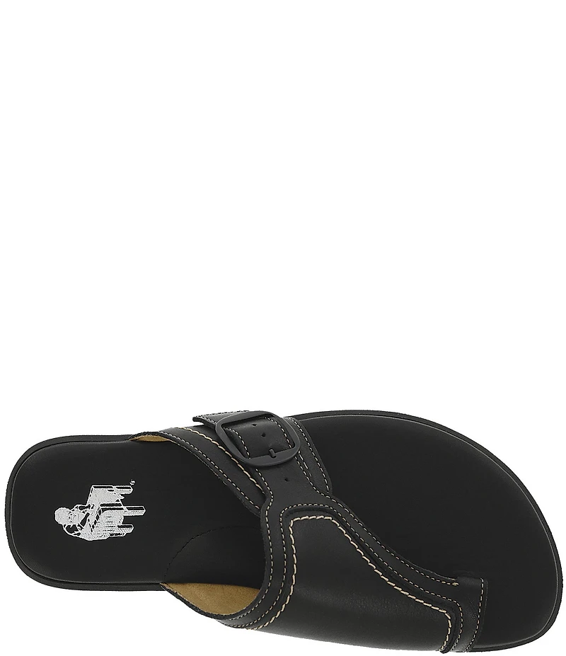 SAS Market Leather Toe Thong Sandals