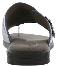 SAS Market Metallic Leather Toe Thong Sandals
