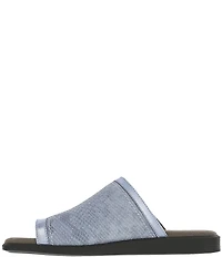 SAS Market Metallic Leather Toe Thong Sandals