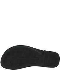 SAS Market Metallic Leather Toe Thong Sandals