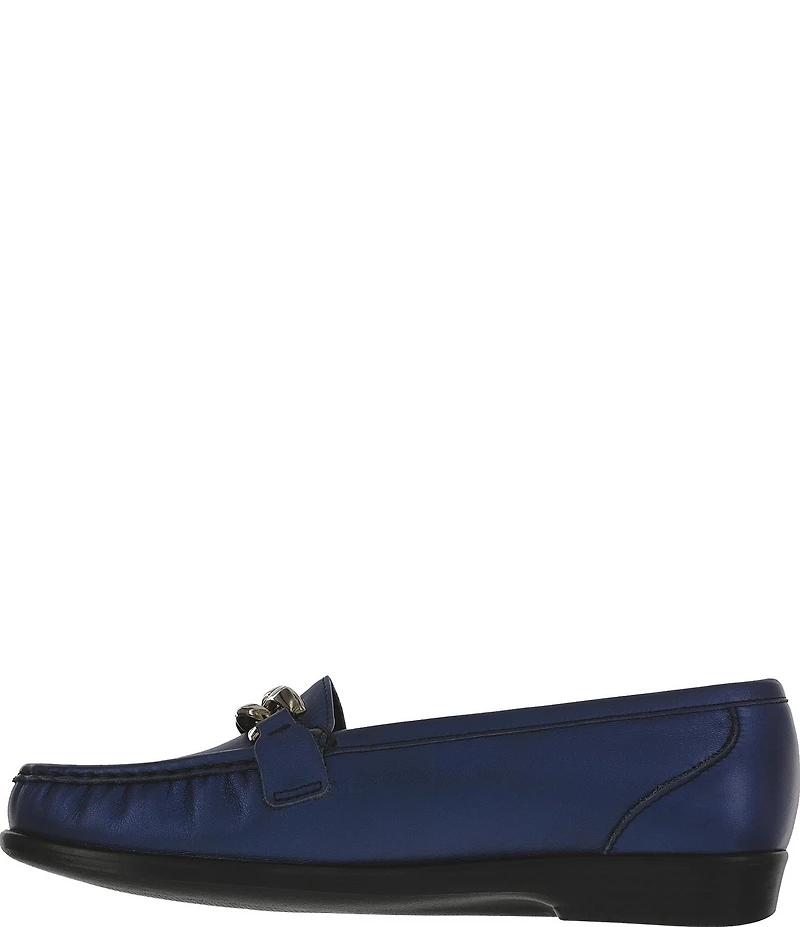 SAS Metro Link Leather Chain Detail Loafers