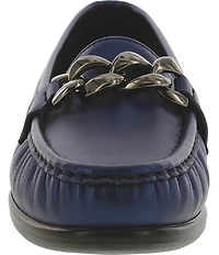 SAS Metro Link Leather Chain Detail Loafers