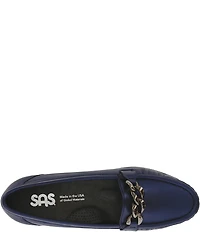 SAS Metro Link Leather Chain Detail Loafers