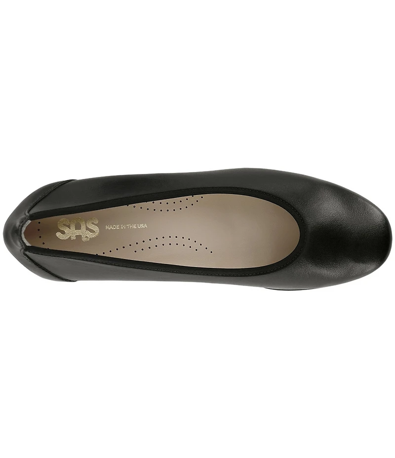 SAS Milano Leather Block Heel Pumps