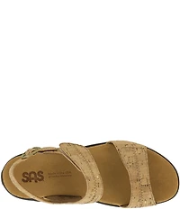 SAS Nudu Cork Heel Strap Sandals