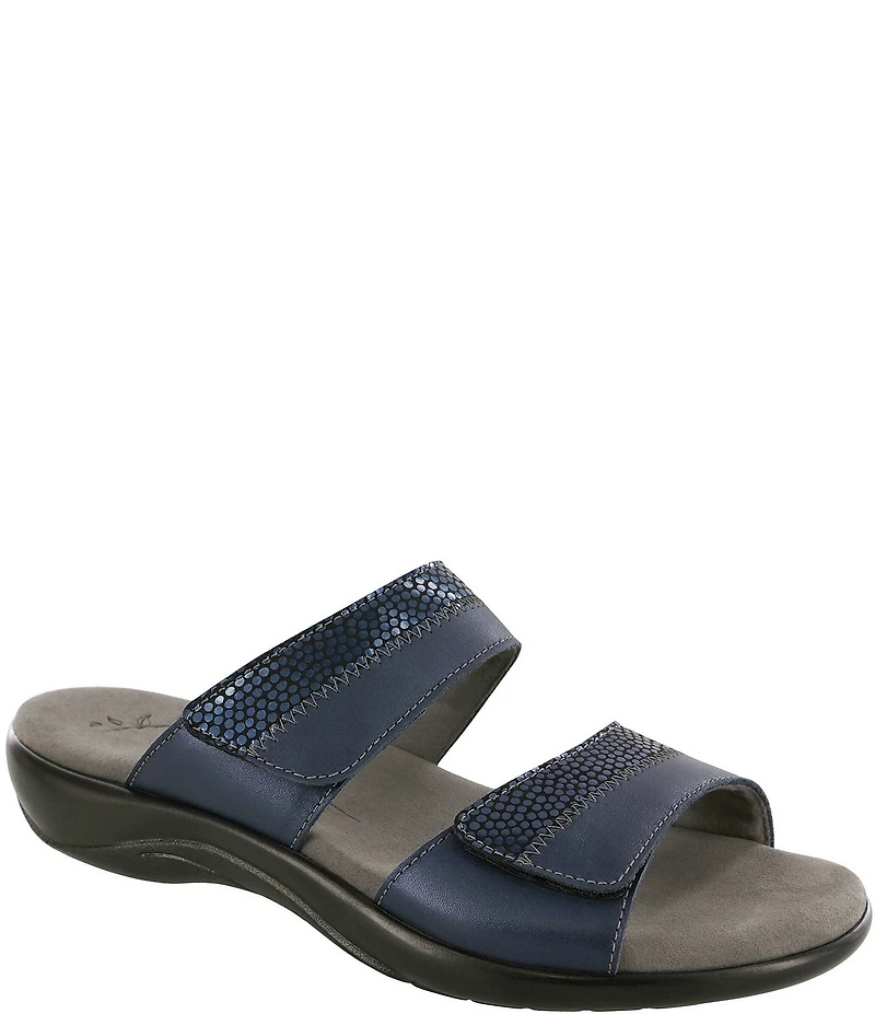 SAS Nudu Leather Dot Printed Leather Slides
