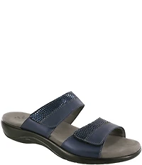 SAS Nudu Leather Dot Printed Leather Slides