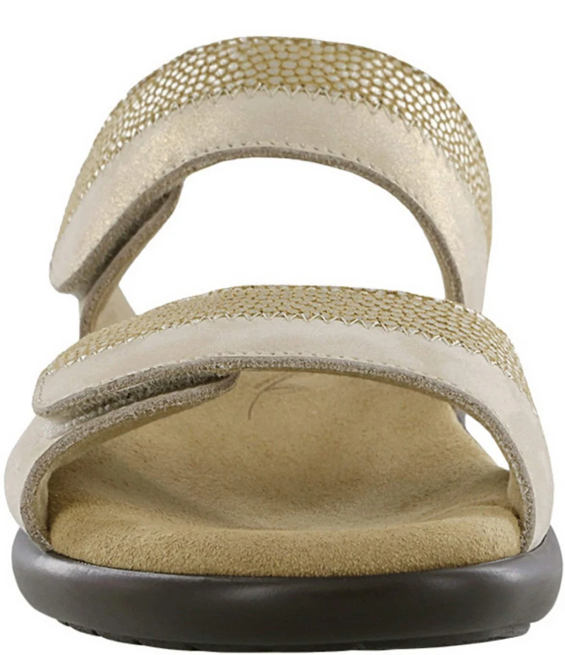 SAS Nudu Leather Dot Printed Leather Slides