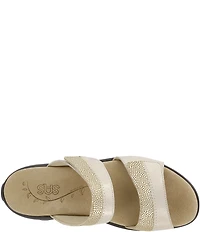 SAS Nudu Leather Dot Printed Leather Slides