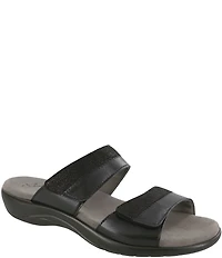 SAS Nudu Leather Dot Printed Leather Slide Sandals