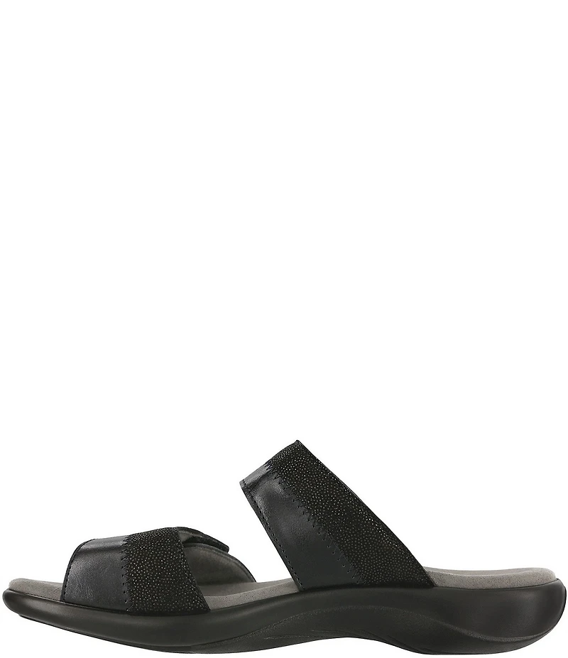 SAS Nudu Leather Dot Printed Leather Slides