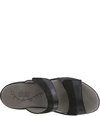 SAS Nudu Leather Dot Printed Leather Slides
