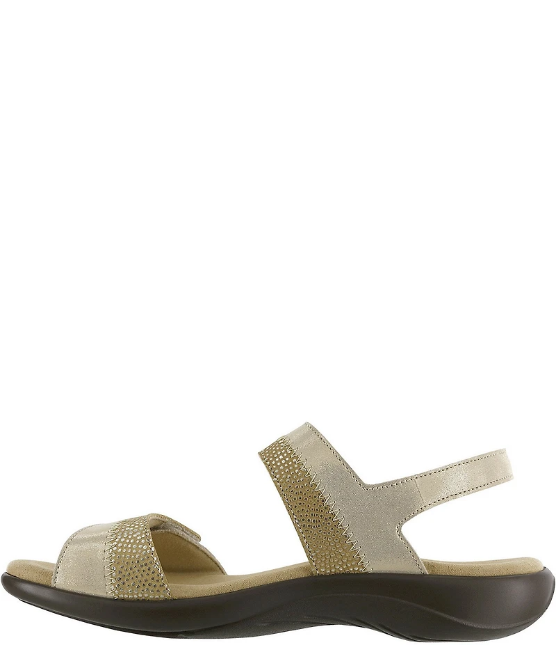 SAS Nudu Printed Leather Heel Strap Sandals