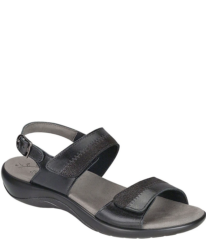 SAS Nudu Printed Leather Heel Strap Sandals