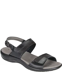 SAS Nudu Printed Leather Heel Strap Sandals