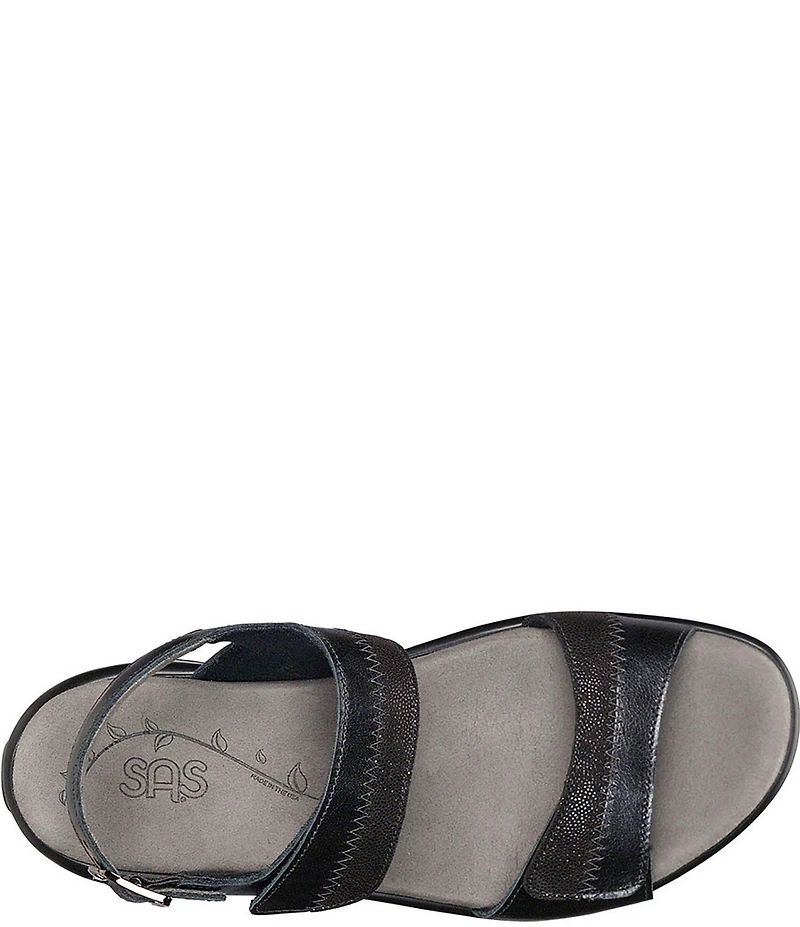 SAS Nudu Printed Leather Heel Strap Sandals