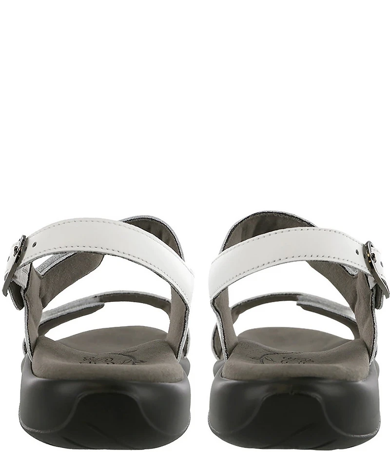 SAS Nudu Printed Leather Heel Strap Sandals