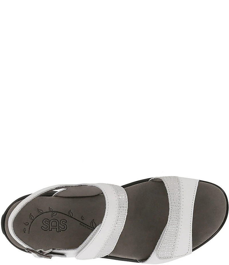 SAS Nudu Printed Leather Heel Strap Sandals