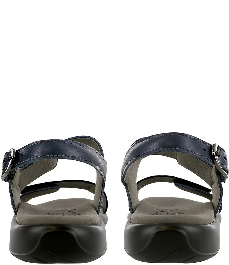 SAS Nudu Printed Leather Heel Strap Sandals