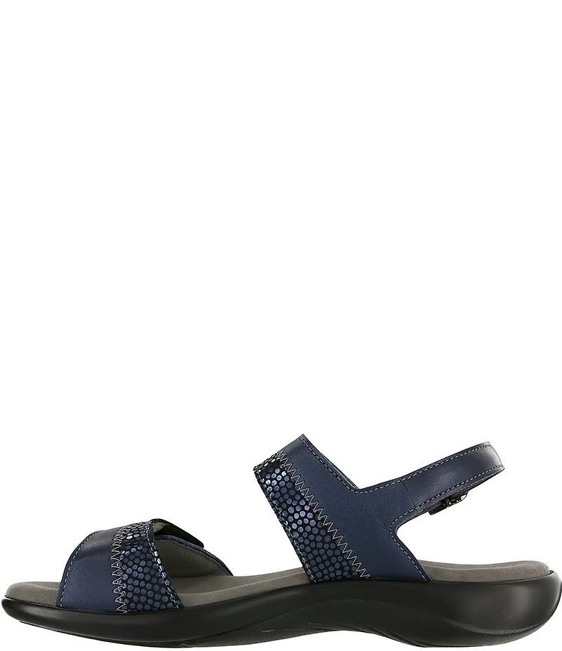 SAS Nudu Printed Leather Heel Strap Sandals