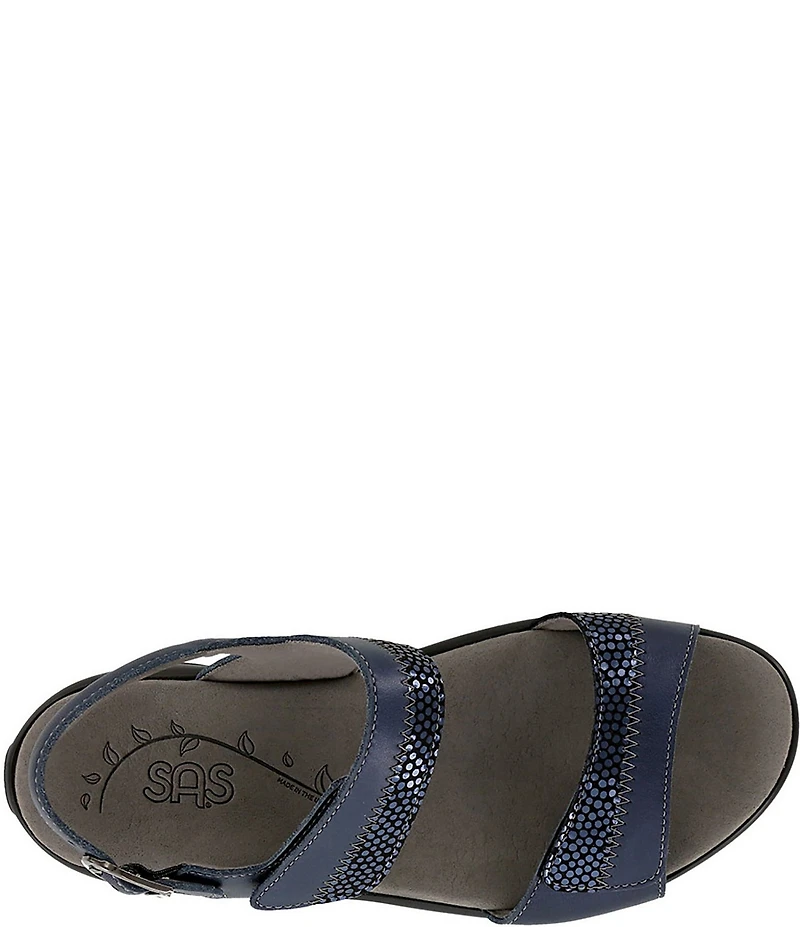 SAS Nudu Printed Leather Heel Strap Sandals