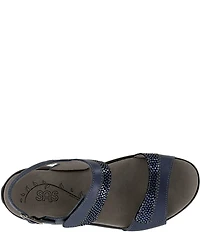 SAS Nudu Printed Leather Heel Strap Sandals