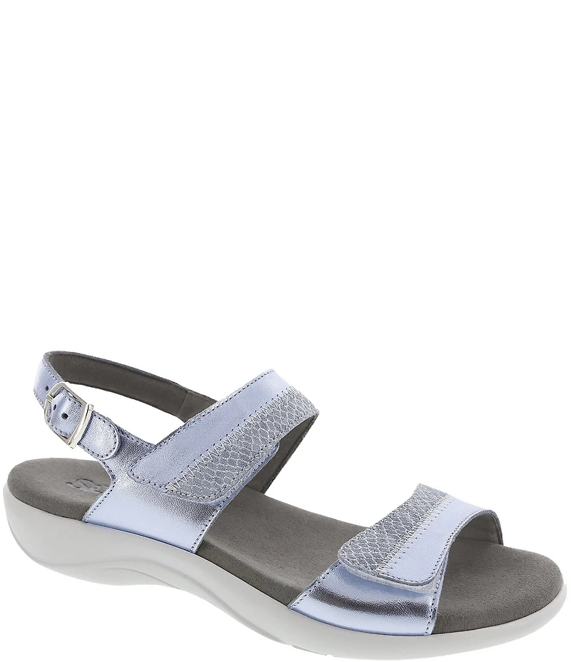 SAS Nudu Printed Leather Heel Strap Sandals