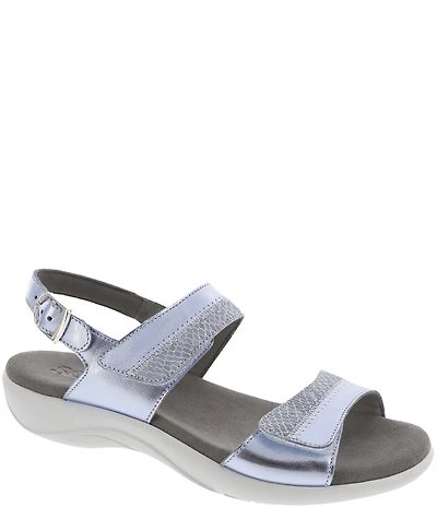 SAS Nudu Printed Leather Heel Strap Sandals